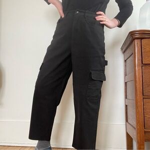 ASOS DESIGN black baggy cargo pants